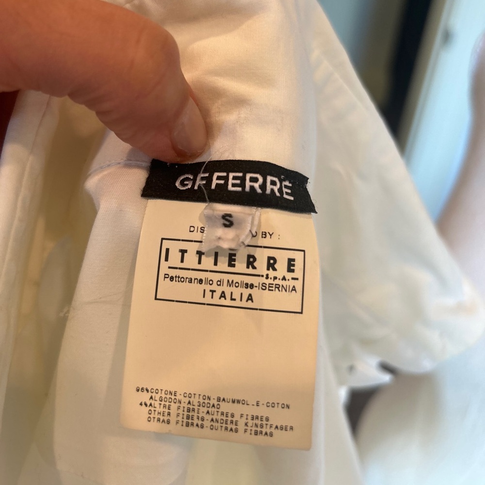 Gianfranco Ferré Ivory Ruffled Button-Down Shirt - Picture 3 of 3